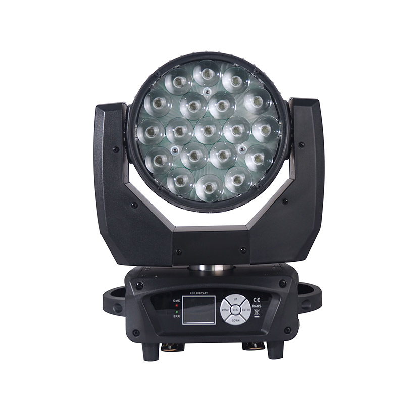 Светодиодная движущаяся голова 19PCS 15W RGBW 4-в-1 Светодиодная версия подсветки. MP4